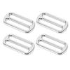 10PCS Webbing Buckles Strap Slide Adjuster Zinc Alloy Buckle for Clothing Backpack Belt Silver 49x26mm