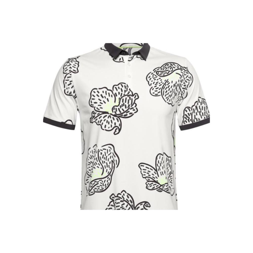 Under Armour Golf Freizeit Blumen Polohemd Herren Oberteile Weiß 1358781-112