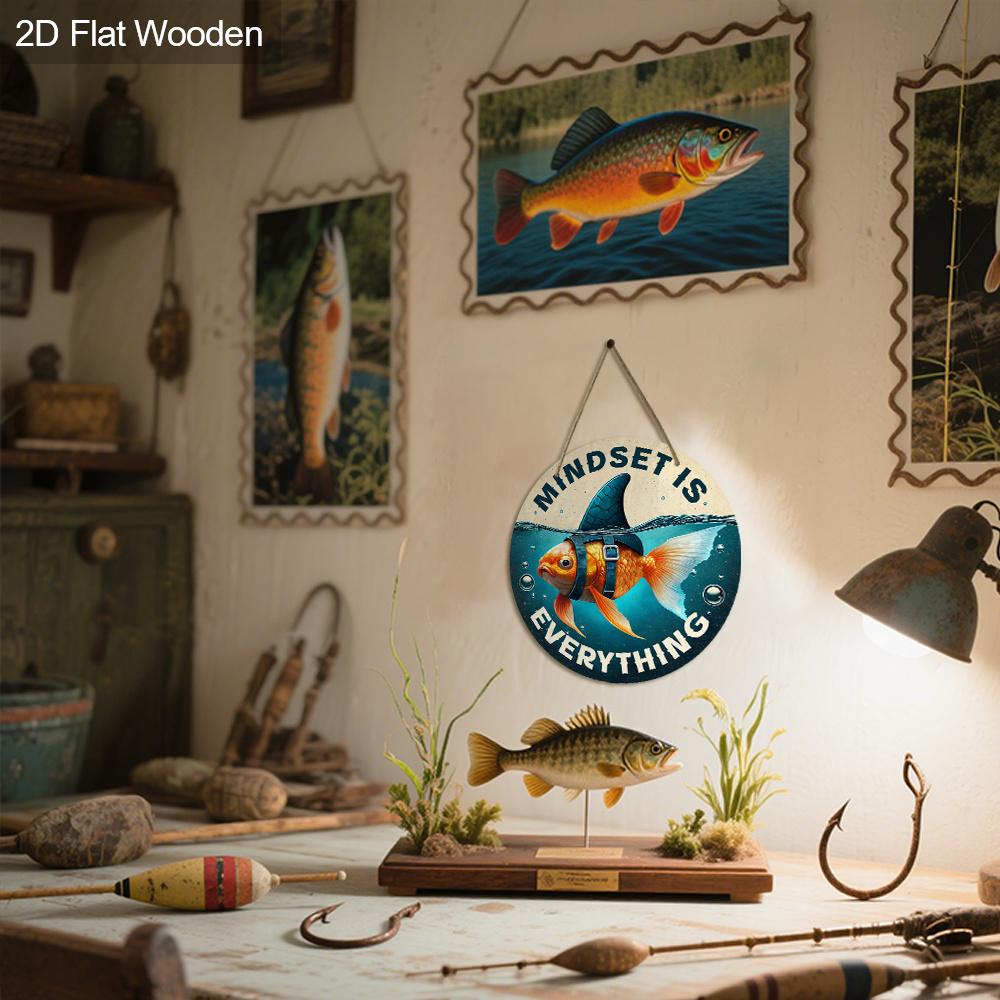 2D Flat Creative Wooden Sign with Breaking The Mindset - Unique Decorative Plaque for Outdoor, Indoor, Office Decor - Ideal Gift for Friend