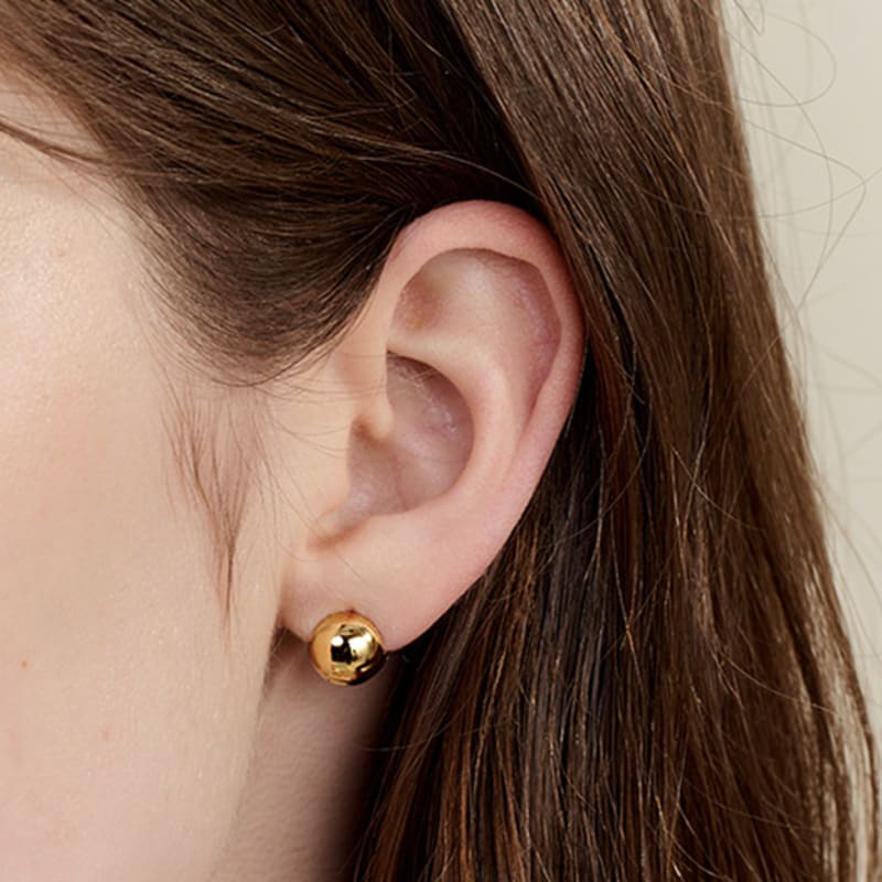 Hei ball one-touch earring