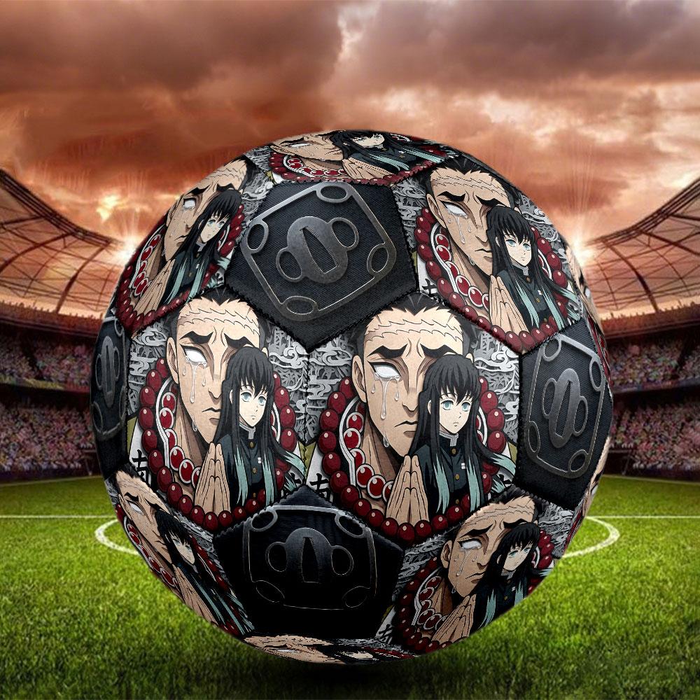 1pc Demon Slayer Kimetsu No Yaiba Soccer Ball Size 5 Indoor Soccer Ball Fashion Colorful Backyard Game - Great For Sports Fans Gift HE38