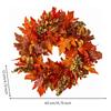 Door Wreath with Maple Leaves and Berries Artificial Fall Plump for Porch