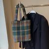 Retro Ins Casual Plaid Shoulder Bag New Bag Women's Simple Fashion Fashion Autumn and Winter Bucket Bag