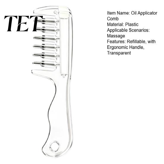 Scalp Oil Applicator Comb Essential Comb, Refillable Hair Care & Minoxidil Growth Applicator, Dispenser Massage with Ergonomic Handle
