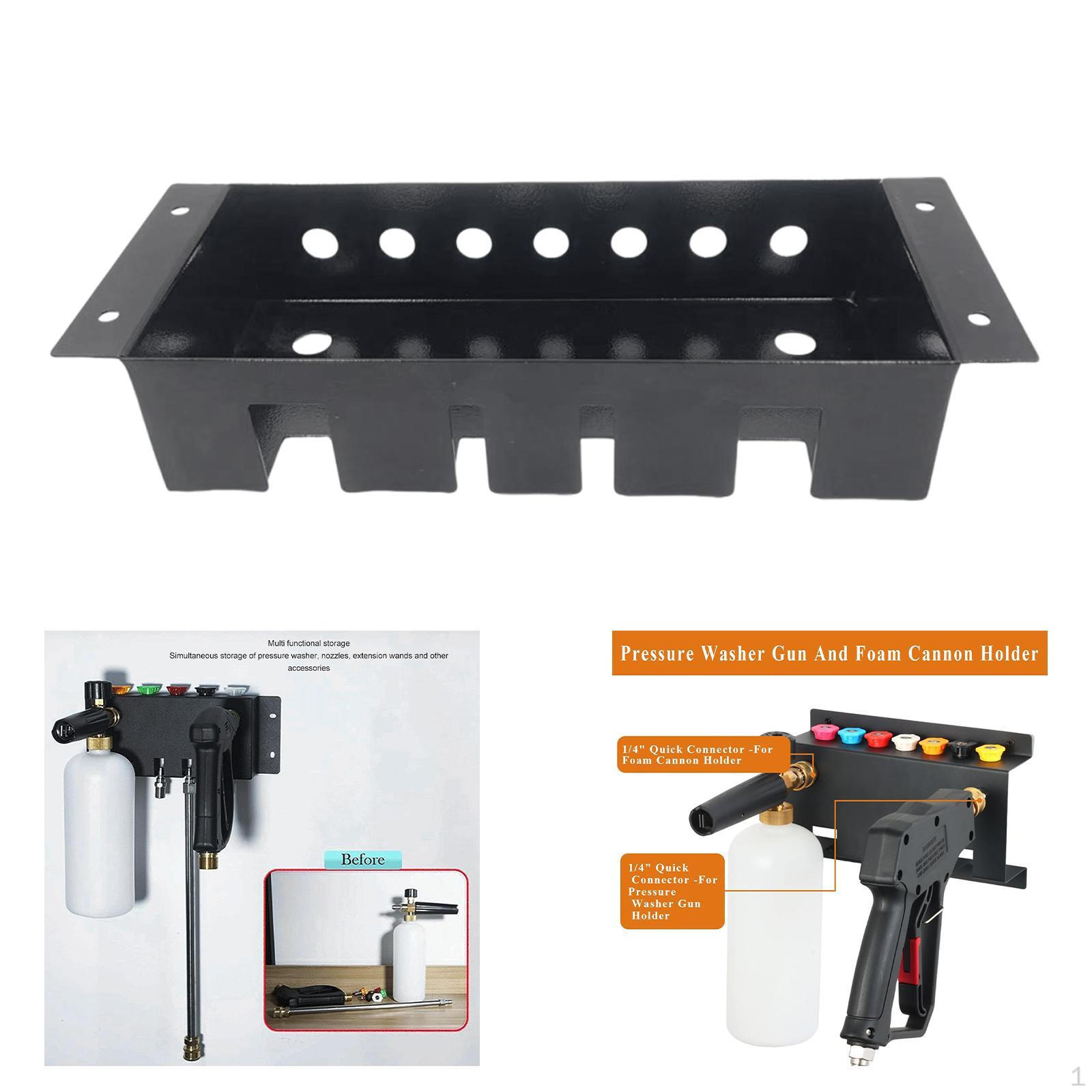 

Wall Mounted High Pressure Sprayer Accessories Rack Spray Holder 26x11x5cm Save Space Simple