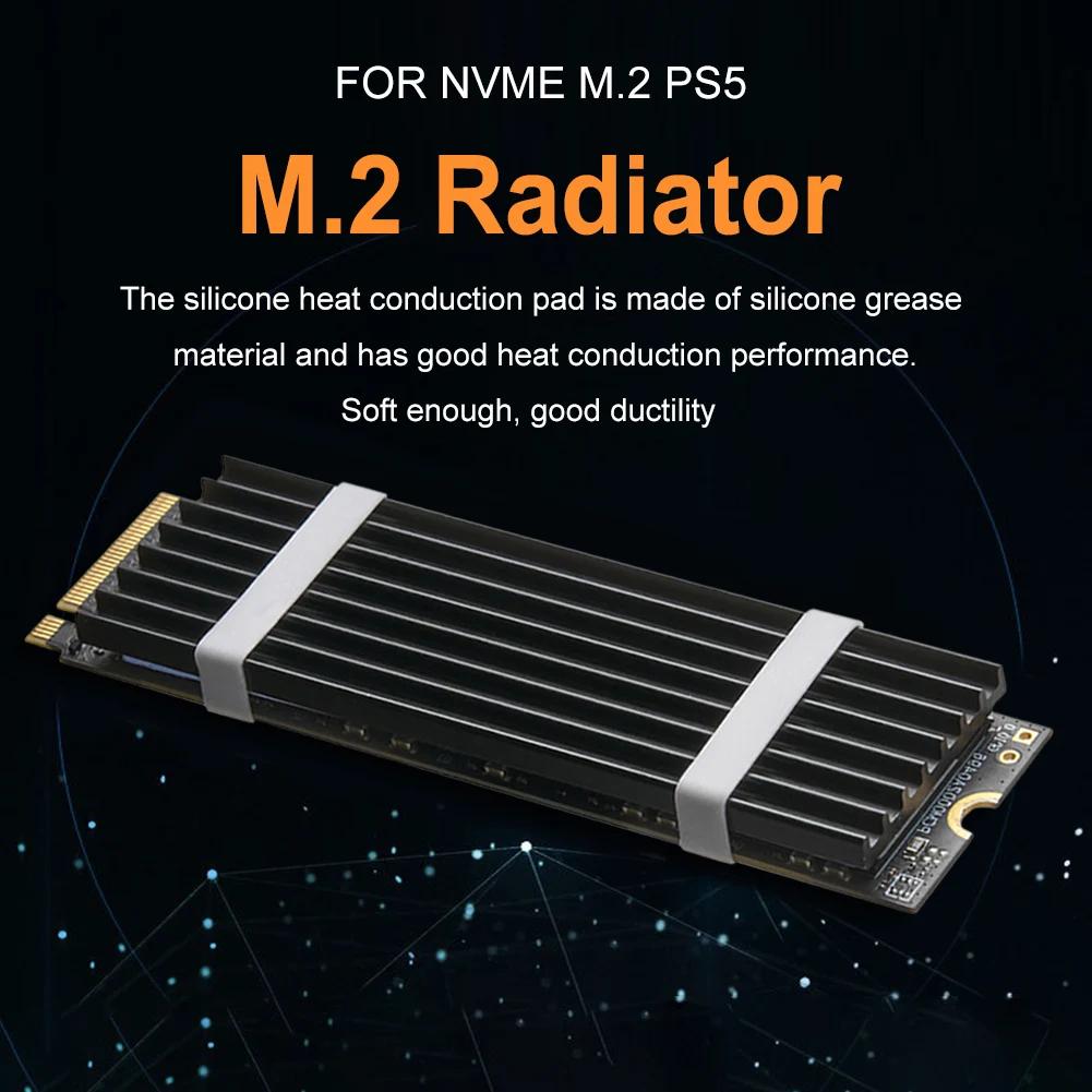 M.2 SSD NVMe Heat Sink M2 2280 SSD Hard Disk Aluminum Heatsink Radiator with Cooling Thermal Pad for PS5 NVME NGFF M.2 2280 SSD
