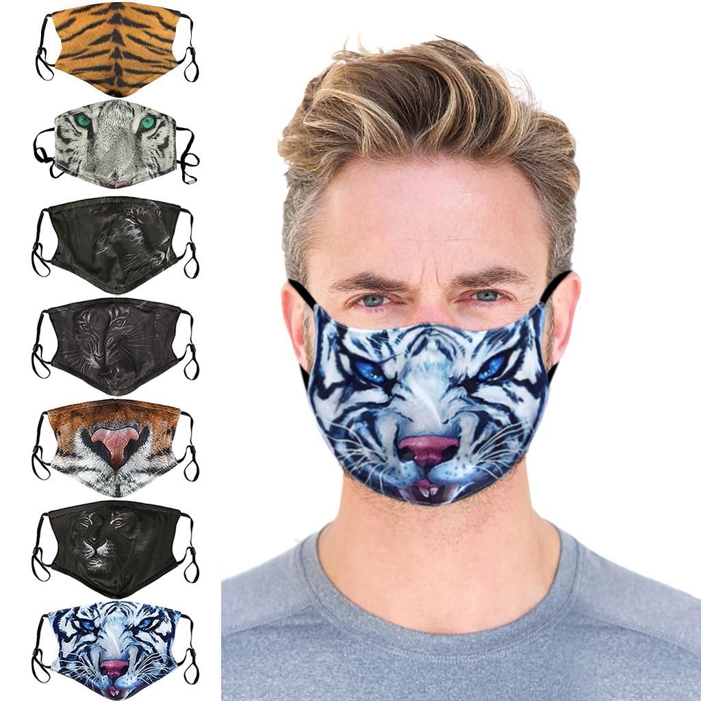 Adult Breathable  Printing  Rope Dust-proof Washable Face Mask