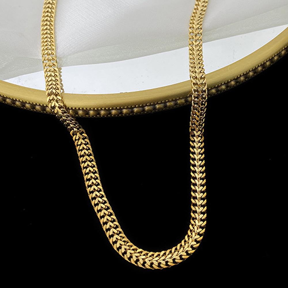 Stainless Steel Non-Fading Chunky Minimalist Retro Necklace for Influencer Fashion