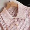 Women's Elegant Linen Blend Knit Polo T-Shirt