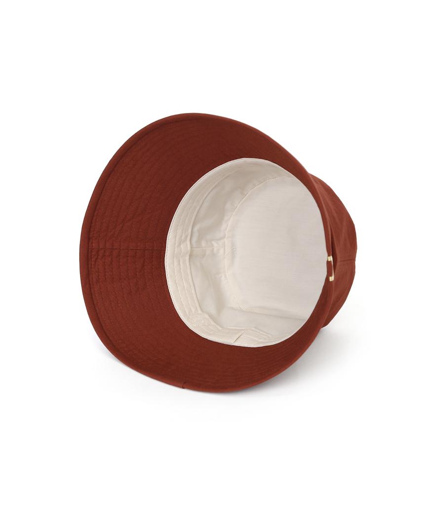 Eondeokeonteulolseutyudio Cotton Bucket Hat Drop Bucket / D Bio / Sunset Red