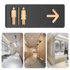 NEW Modern Restroom Sign Self-Adhesive Acrylic Bathroom Signage Gender Neutral Toilet Sign For Business Home Hotel