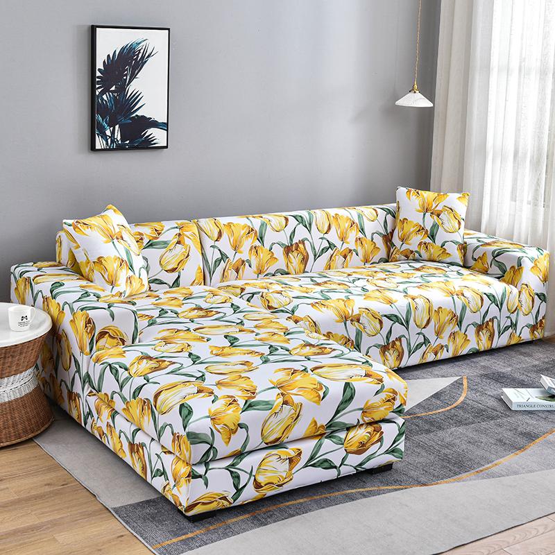 Stretch Couch Covers Soft All-Inclusive Armchair Sofa Slipcover Fitted L-Shaped, Sectional, Chaise Sofa Cover 1/2/3/4 Seater 1Pc