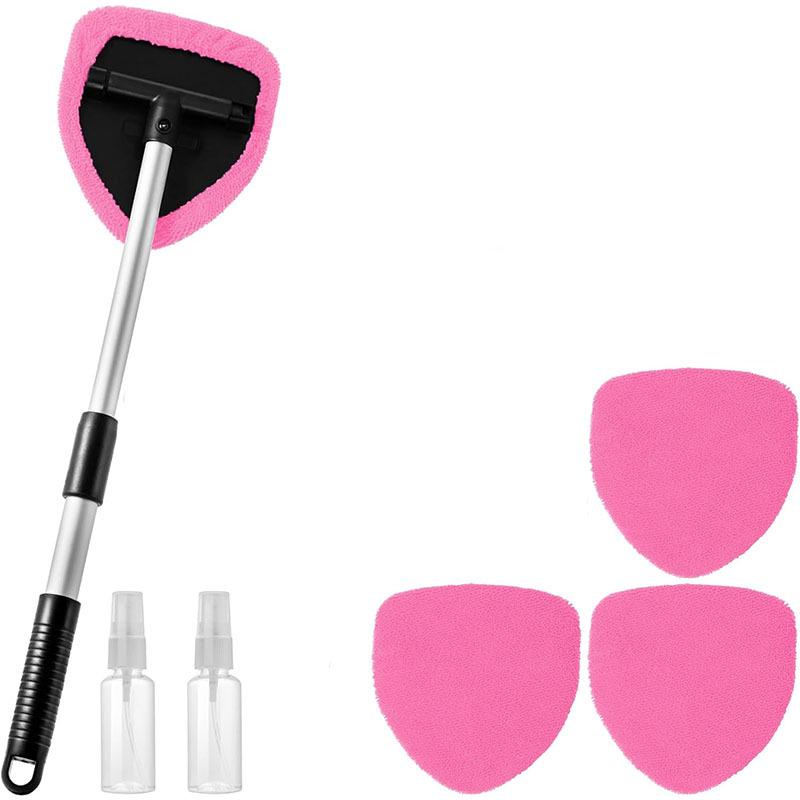 Telescopic Microfiber Car Window Cleaning & Defogging Brush Set