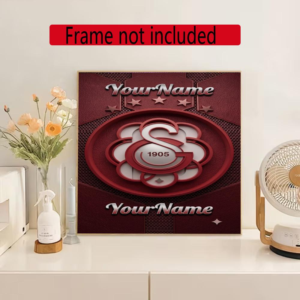 Galatasaray Personalized Name Round Diamond Painting Kit Diamond Embroidery Painting Rhinestones Mosaic Frameless Handwork Decoration Arts