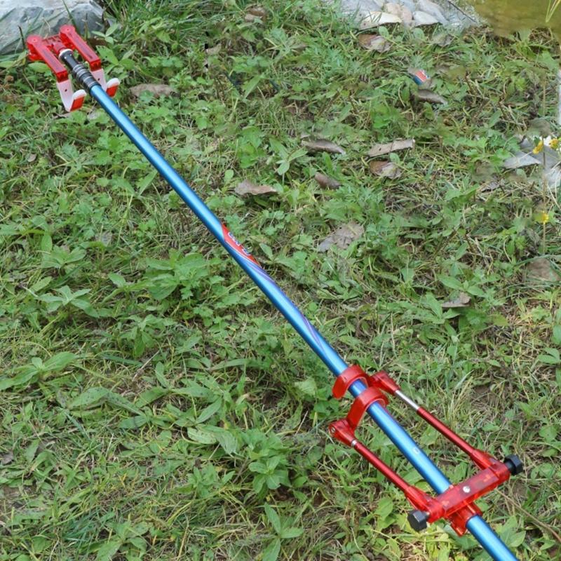 Double Rod Fishing Poles Holder Light Weight Fishing Rod Holder for Outdoor Angling Quick Setups Rear Bracket Poles Stand