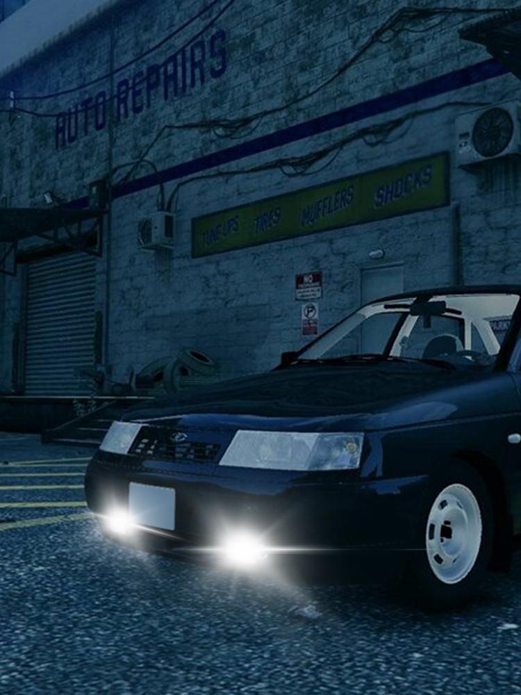 Clear Glass Lens Error Free LED Fog Lights Lamp For Lada VAZ 2110-2117 Daytime Running Light Headlight Assembly Lada Accessories