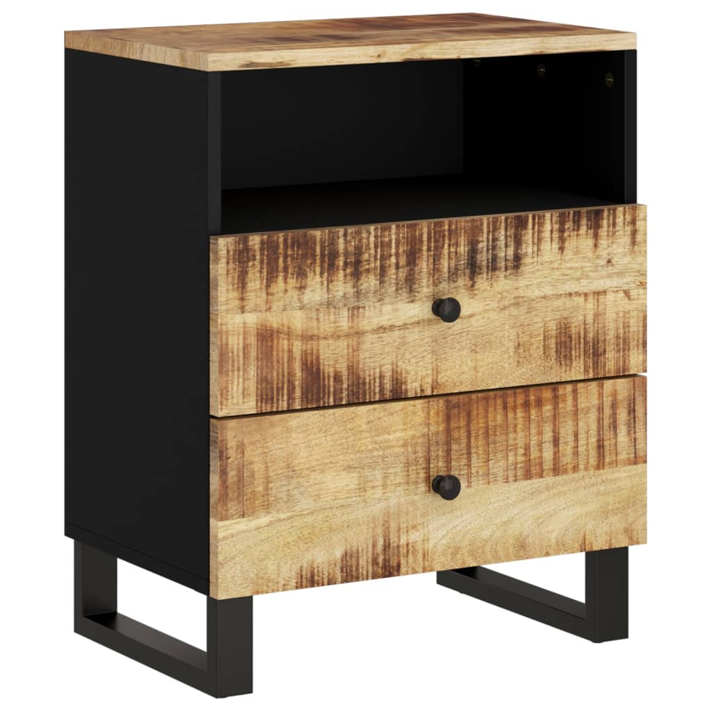 Nightstand 50x33x62 cm Solid Mango Wood & Engineered Wood