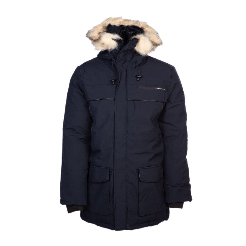 PARAGOOSE Men's Black Fur Gaston Parka