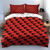 Dense Pattern of Red Clouds Bedding Set for Kids Luxury Gift 3pcs Digital Print Comforter Set Soft Comfortable Breathable