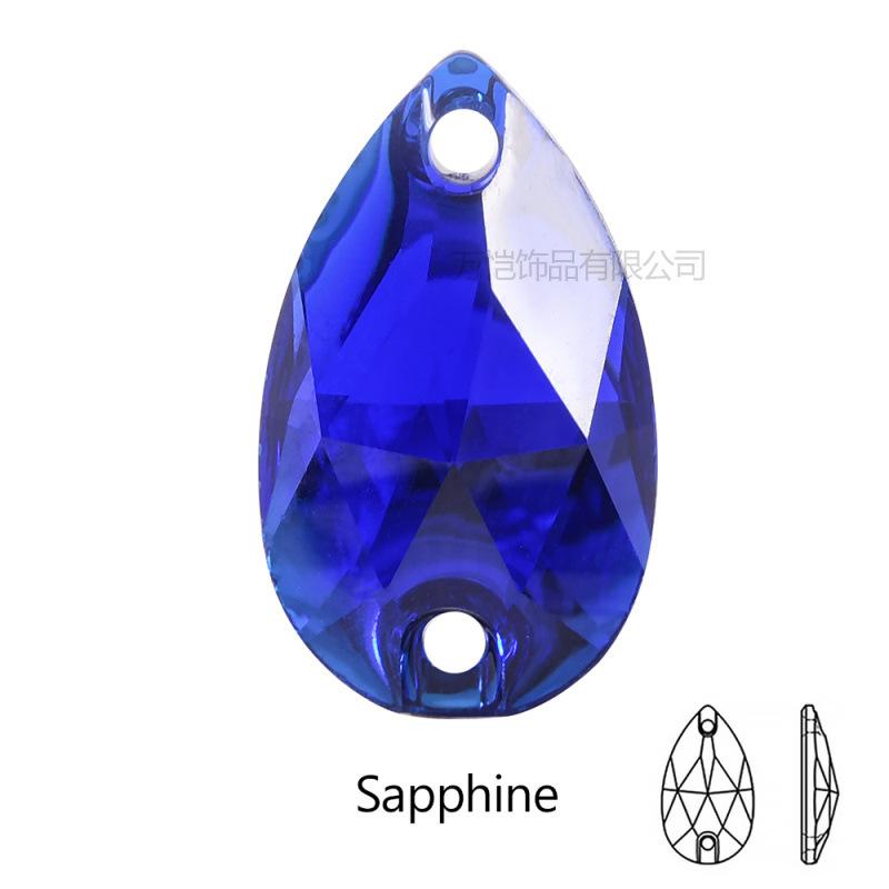 Resin Water Drop Flat Bottom Hand Sewn Drill, Silver Plated Bottom Double Hole Hand Sewn Flat Buckle Diy Clothing Luggage Accessories