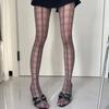 Black Plaid Tights Pantyhose Pattern Thigh High Stockings Tights Women Sexy Lingerie Y2k Body Stockings Tight Pantyhose JK Girl