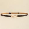 Fashionable Minimalist Heart-Shaped Adjustable Slim Belt for Women – Versatile Small Leather Belt for Dresses and Skirts