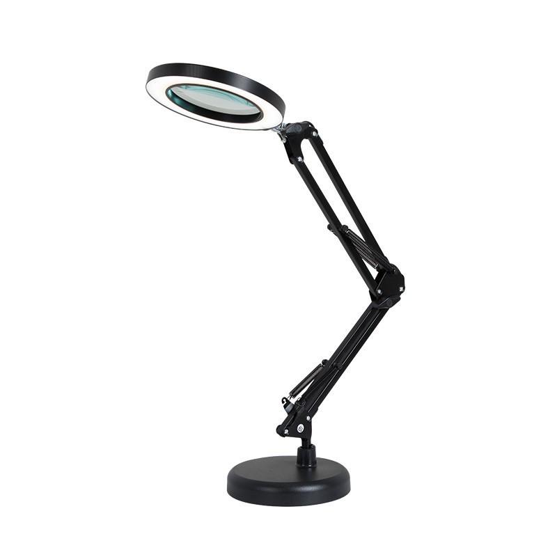 Foldable LED Magnifying Desk Lamp for Eye Protection, Reading, Nail Art, Tattoo, and Repair Work
