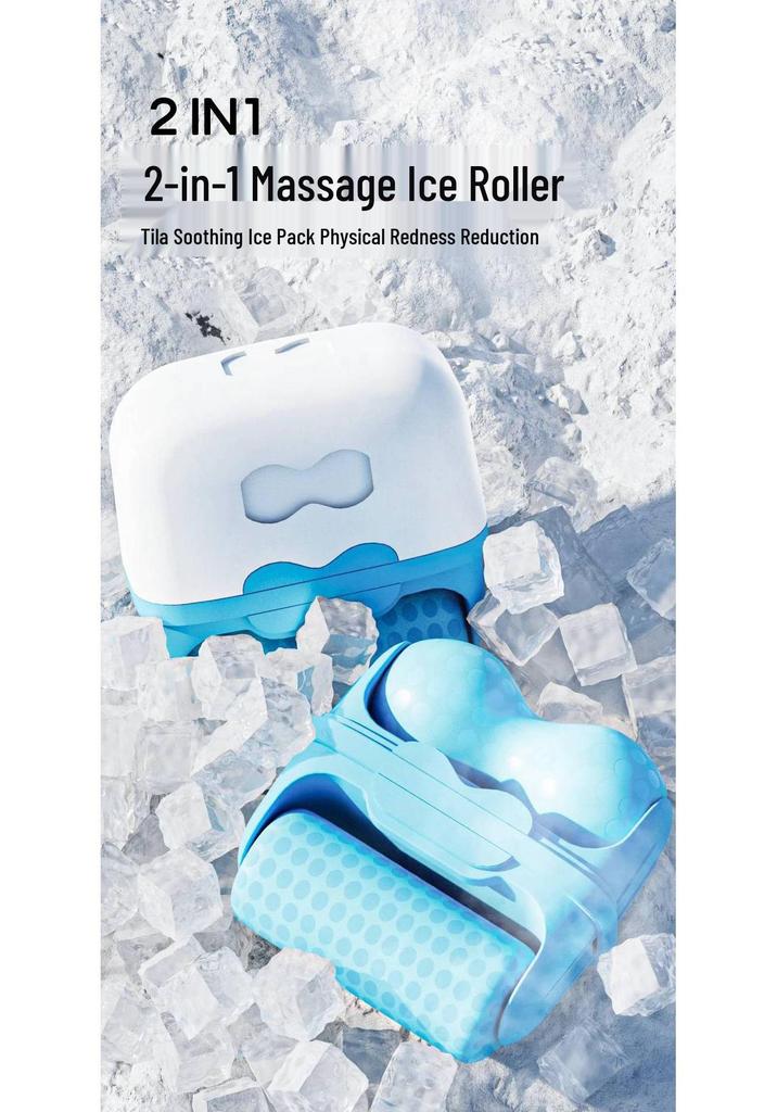 Dual-Head Ice Roller & Gel Cold Compress Massager