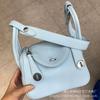 Bag Retro Soft Cowhide Lychee Pattern Portable Shoulder Crossbody Macaron