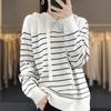 DAFIFY Women's Fashion Casual Fall Winter Stripe Print Long Sleeve Hooded Sweaters