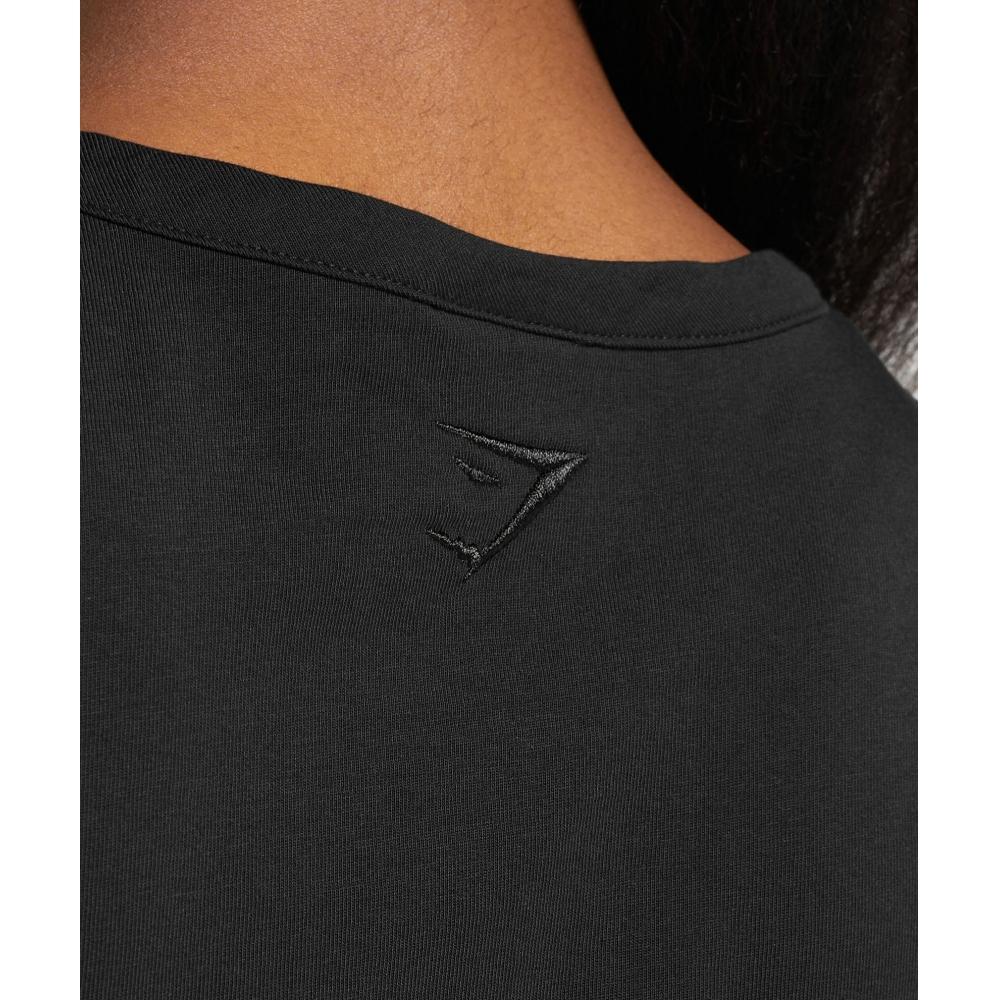 Gymshark Block Crop Top Black B7a1s Bb2j