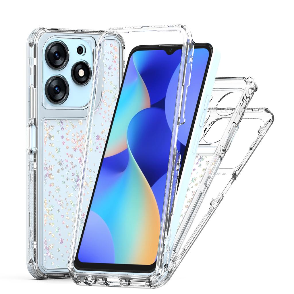 For TECNO Spark 10 Pro Case Precise Cutouts Acrylic TPU Clear Phone Cover with Laser-printed Film