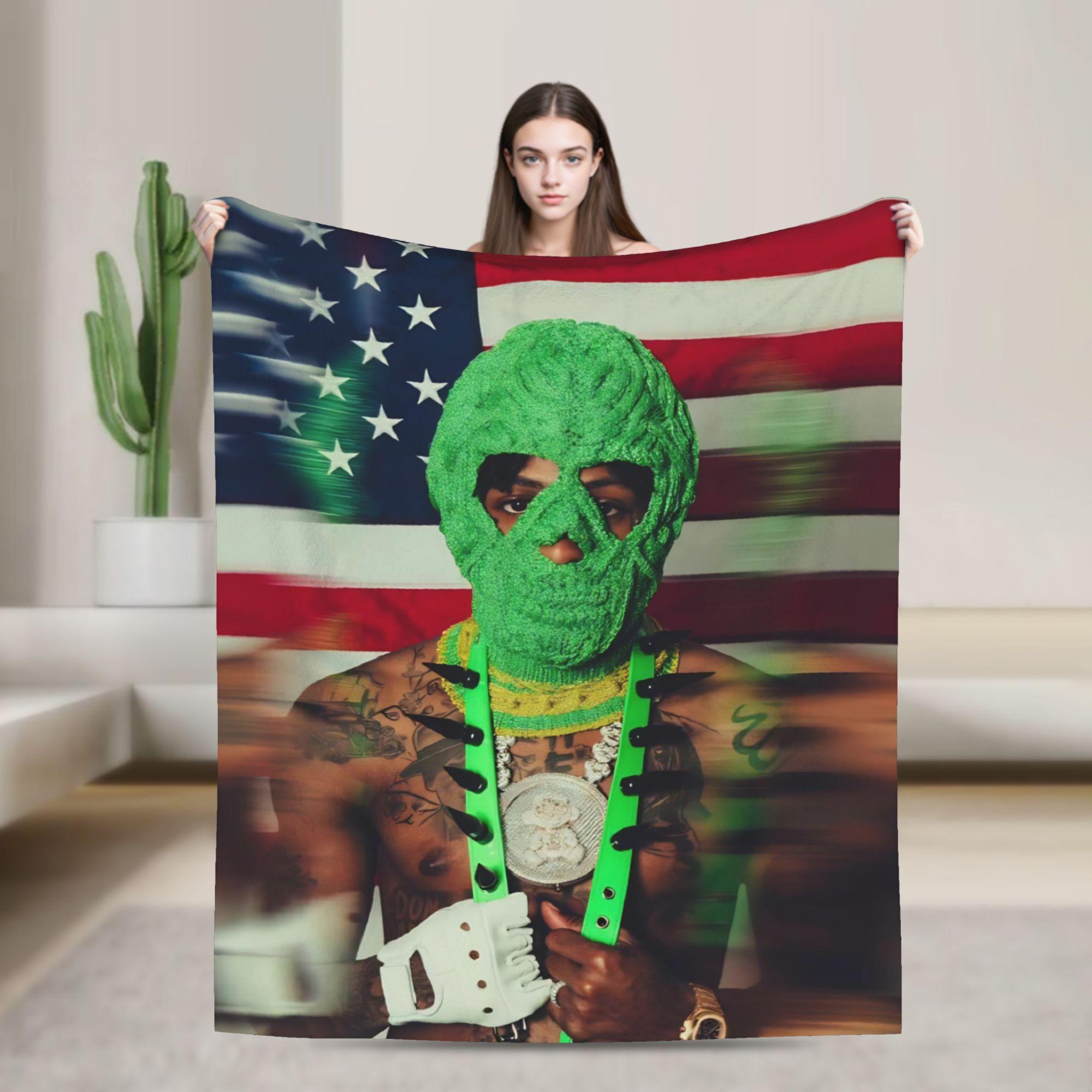 YoungBoy Never Broke Again Blanket  Super Warm Fluffy Plush Throw Blanket For Living Room Camping Flannel Bedspread Bed Cover 30x40in