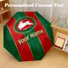 South Sydney Rabbitohs Automatic 8‑ribs Umbrella, Custom Name Text Personalized Folding Umbrella Rain Sun Gift