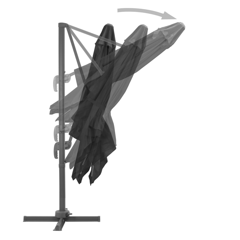 Portable Umbrella with Stand Anthracite Grey