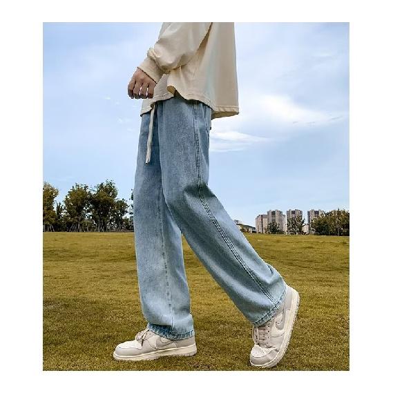 

Японские ретро джинсы Heavyweight мужские осенние новые свободные прямые штаны American High Street универсальные повседневные джинсовые брюки 3XL синий