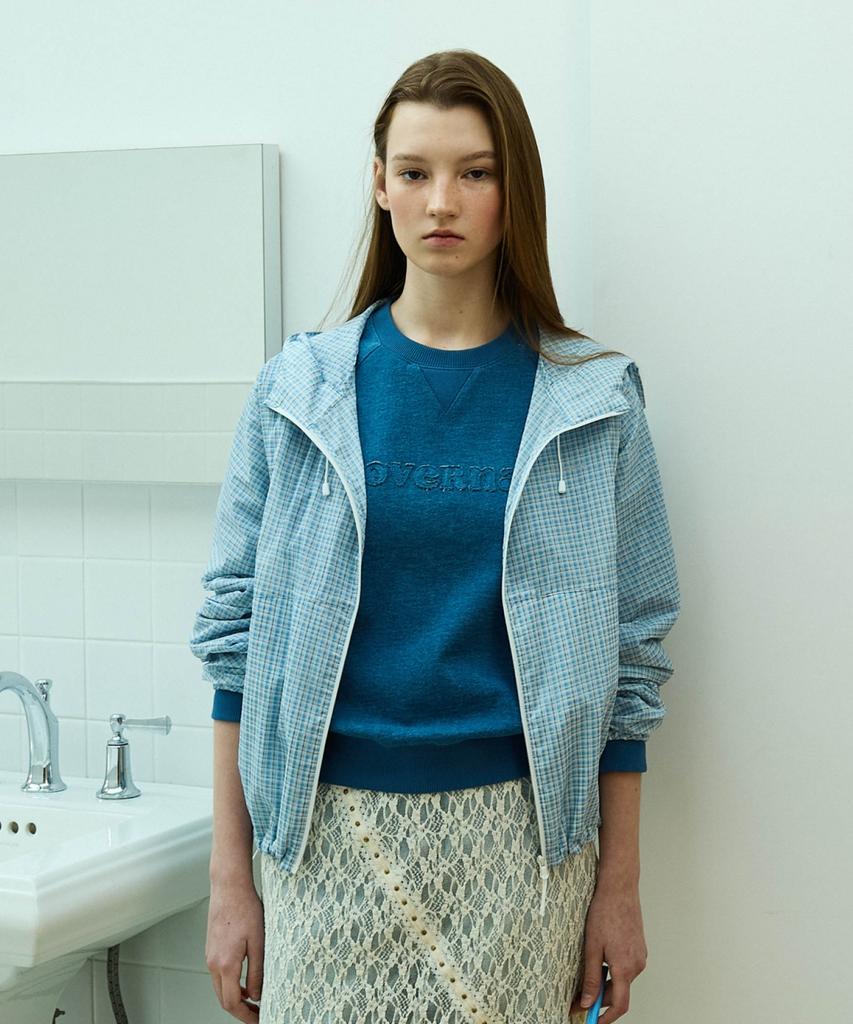 COVERNAT WOMAN Denim Cooper Logo Sweatshirt