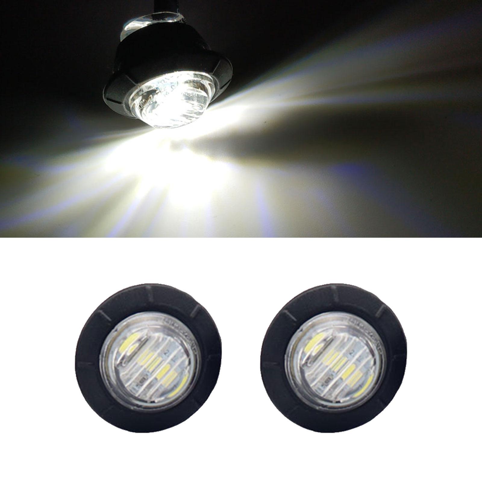 

2 шт. 12 В 24 В универсальный боковой габаритный указатель поворота светодиодный пулевидный фонарь для грузовика прицепа грузового автомобиля задний фонарь герметичный светодиодный габаритный фонарь белый