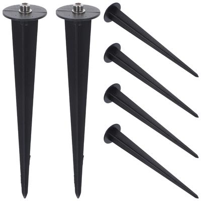 6 Pcs Outdoor Light Socket Solar Lantern Lights Garden Parts Lamp Spike Stakes for