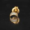 Mother of Pearl Stud Earrings 925 Silver Yellow Gold Plated