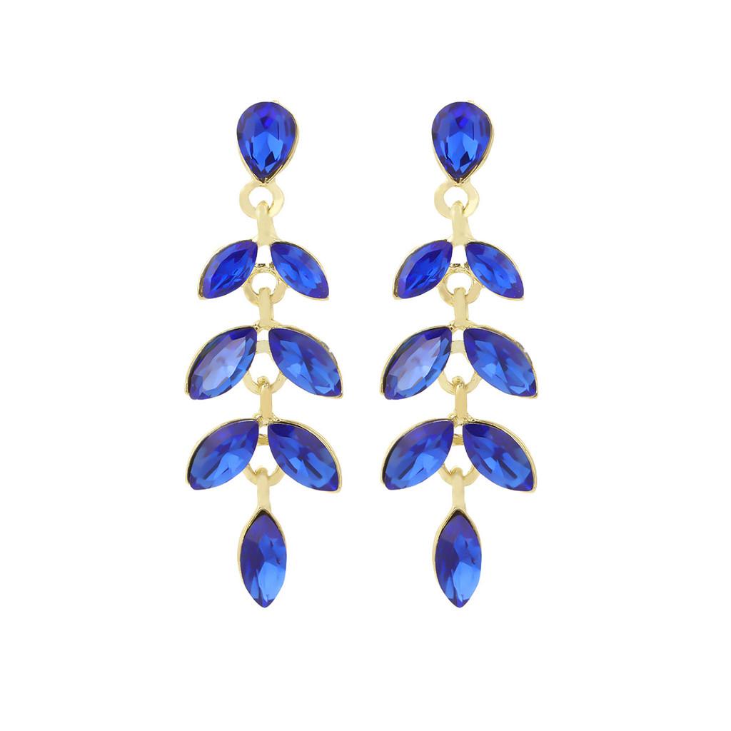 Alloy Leaf Pendant Long Earrings With Fashionable Design For Womens Party And Wedding