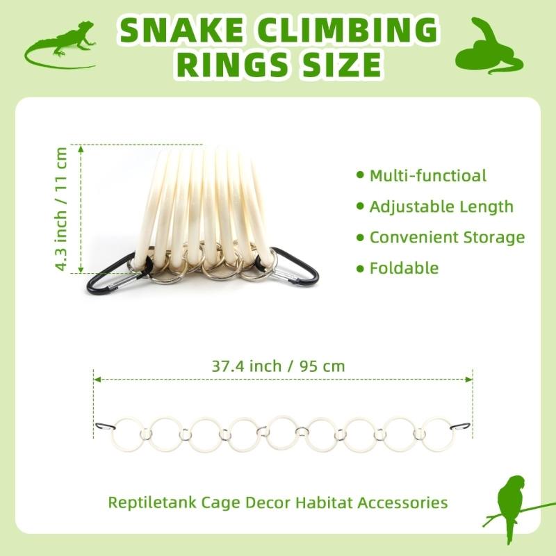 Interactive Reptiles Activity Climbing Chain With Scratchproof Acrylic For Reptiles Pet Habitat Enrichment Accessories