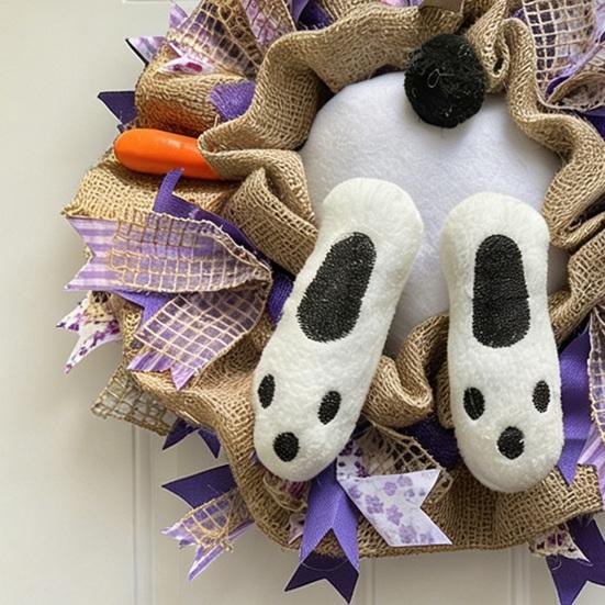 Easter Bunny Butt Wreath for Front Door Plush Rabbit Wreath with Bunny Ears for Spring Party Farmhouse Home Wall Decor