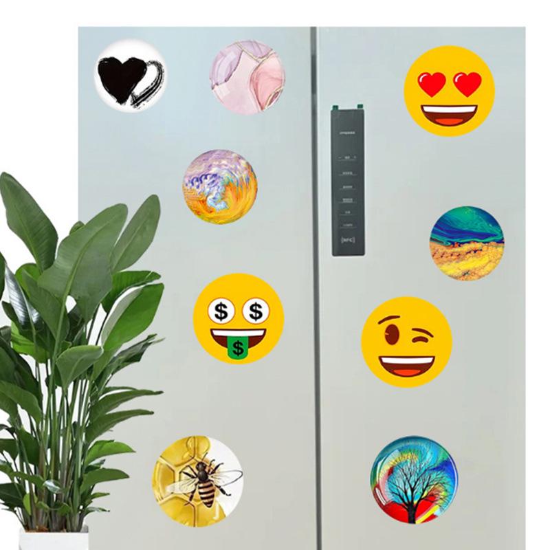 Time Gem Glass Patch Crystal Magnetic Refrigerator Magnet