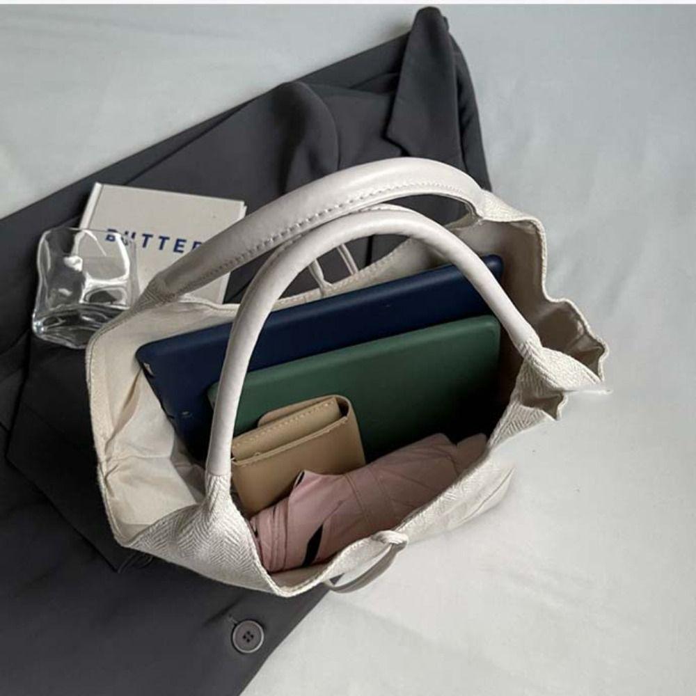 Underarm Bag Cloth Bow Shoulder Bag Korean Style Canvas Tote Bag Fashion   Travel