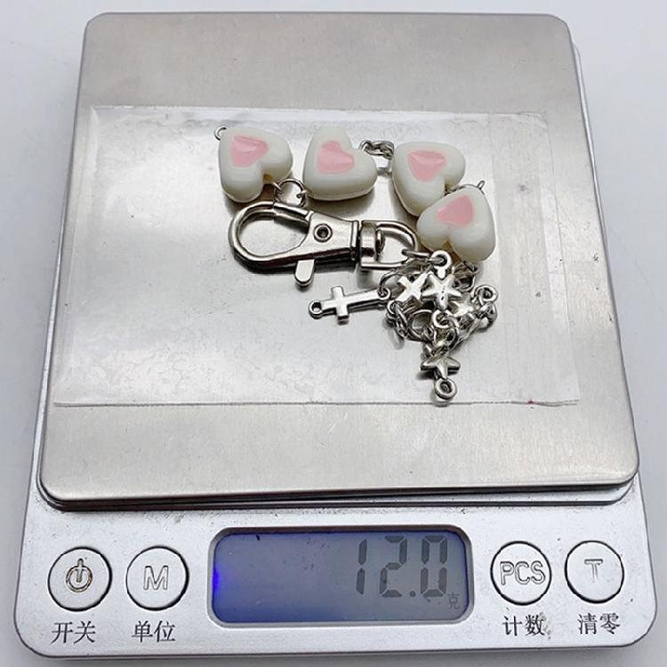 Eye Catching Phone Lanyard Heart Cross Star Chain Pendant Keychain Accessory