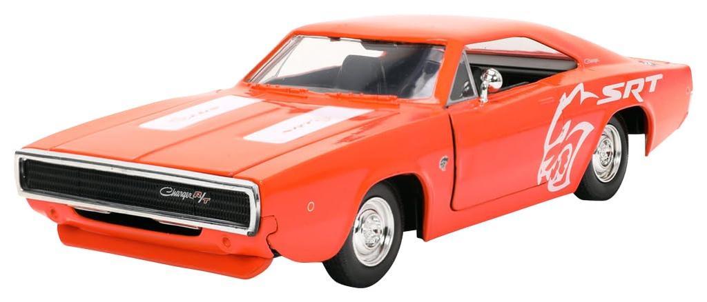 Jada Toys BIGTIME MUSCLE 1/24 Scale 1968 Dodge Charger Orange/Graphics Finished Product