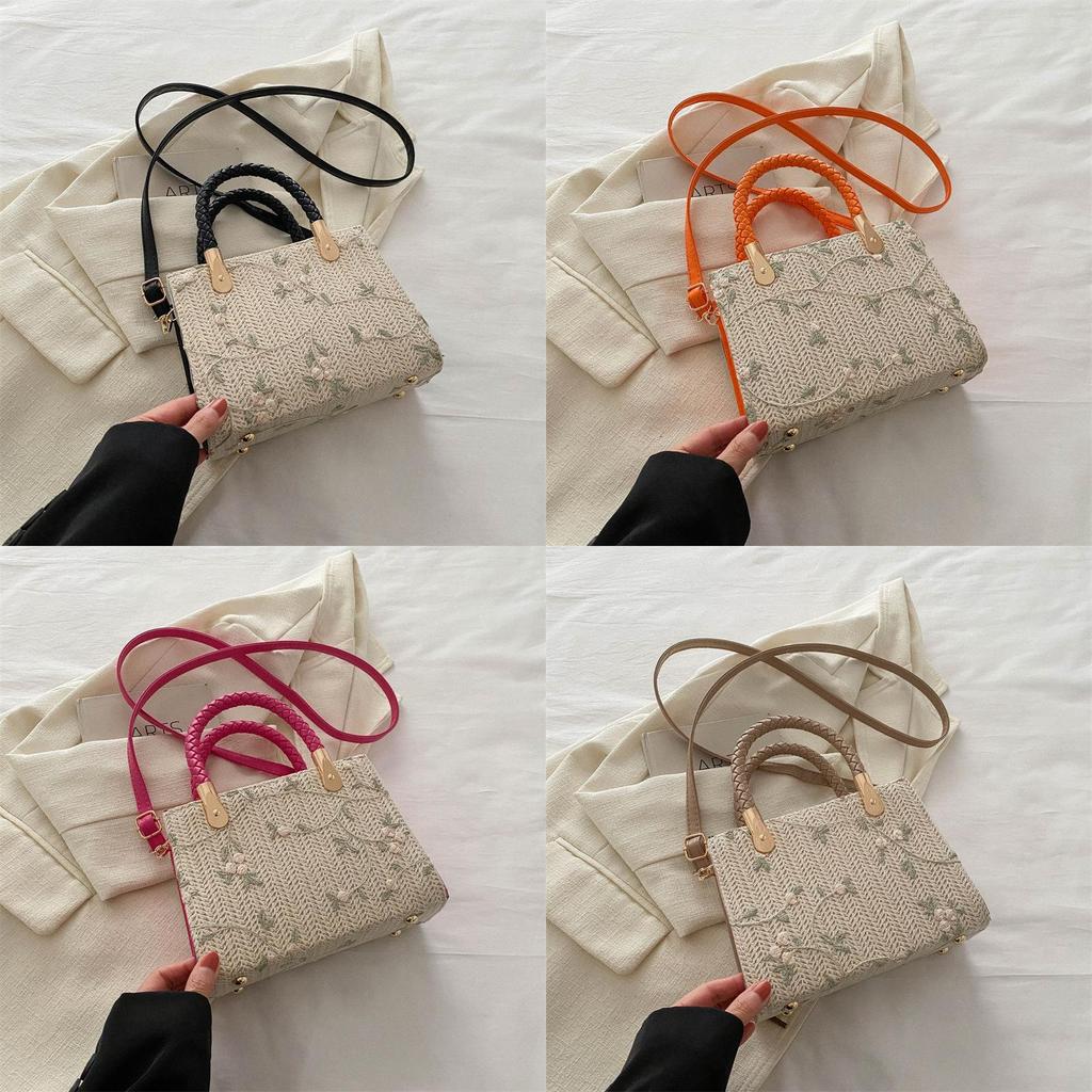 Stylish 2024 Woven Handbag Trendy Casual Shoulder Tote Bag For Everyday Use