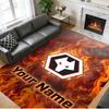 Crystal Velvet Rug Custom Name Text, Soft Non Slip Floor Mat Home DecorWolverhampton Wanderers Football