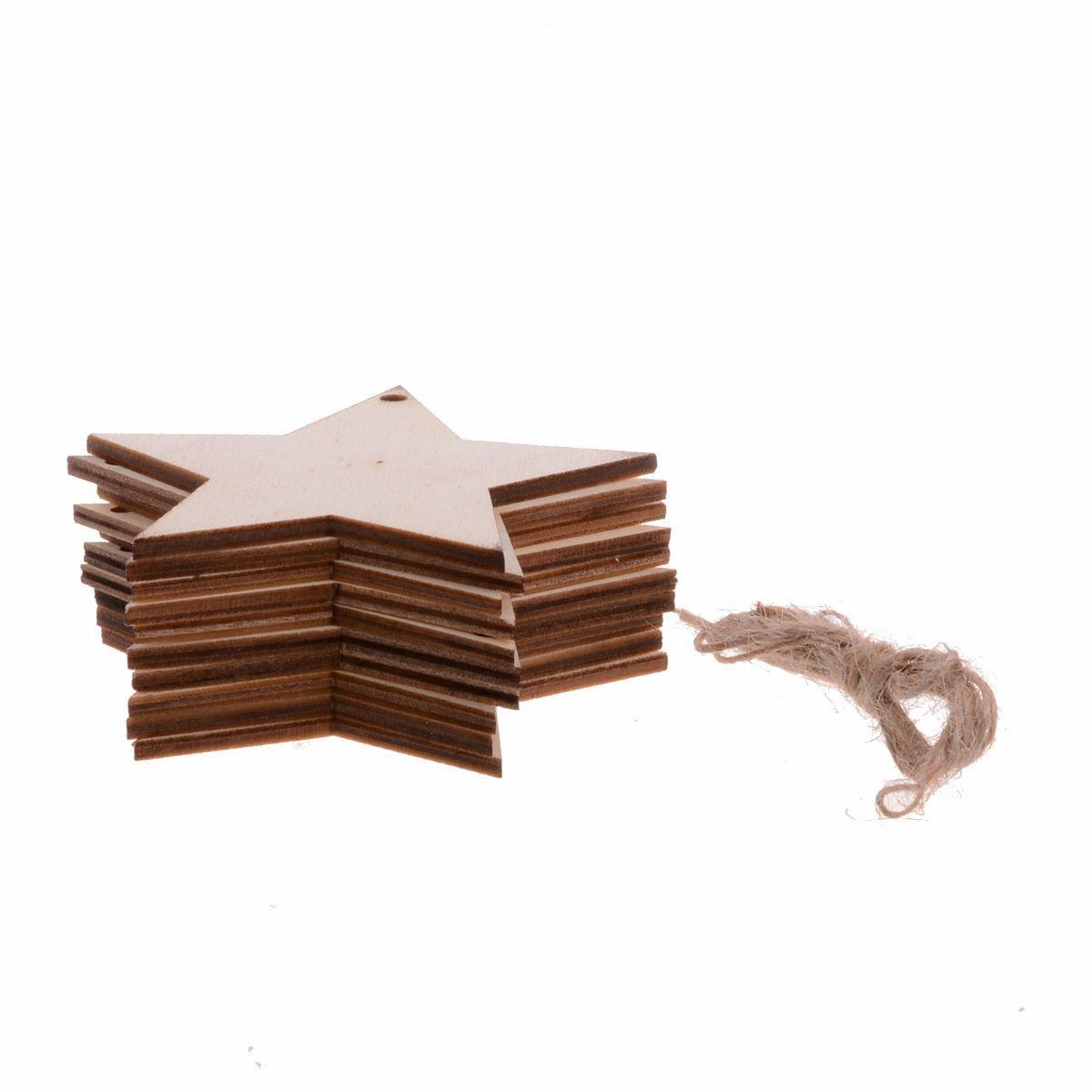 

10 шт./набір Сніжинка Зірка Санта Клаус Чоботи Дзвіночки Ялинка Підвісні Дерев яні Прикраси Вечірка Різдвяні Прикраси для Дому 2